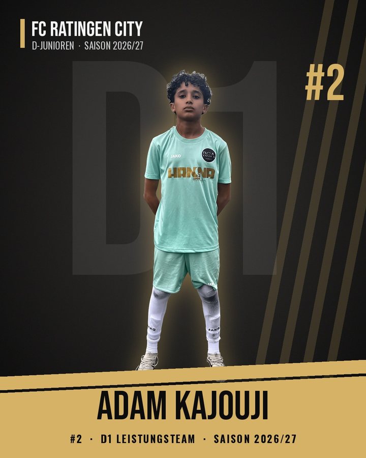Adam Kajouji, Rückennummer 2, D-Junioren I FC Ratingen City