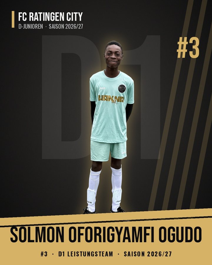 Solmon Oforigyamfi Ogudo, Rückennummer 3, D-Junioren I FC Ratingen City