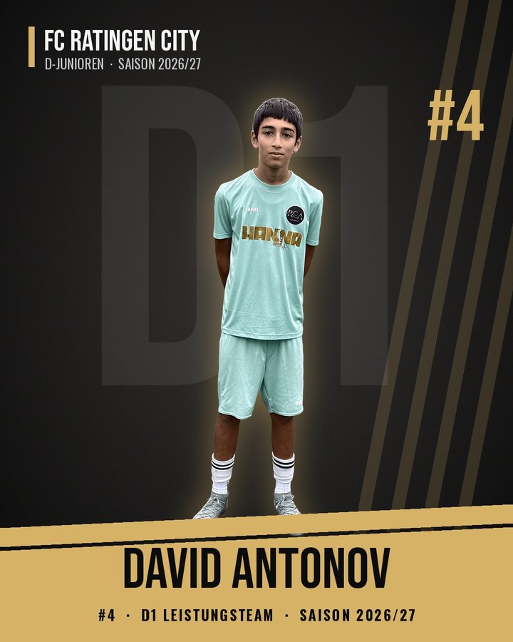 David Antonov, Rückennummer 4, D-Junioren I FC Ratingen City