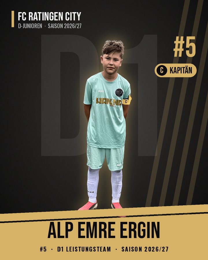 Alp Emre Ergin, Rückennummer 5, D-Junioren I FC Ratingen City