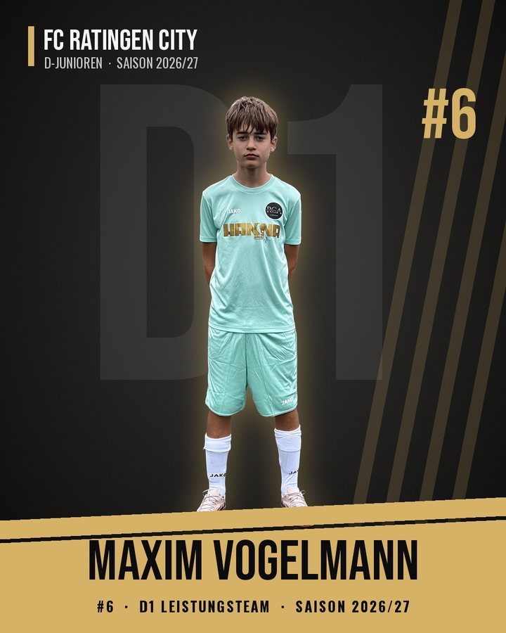 Maxim Vogelmann, Rückennummer 6, D-Junioren I FC Ratingen City