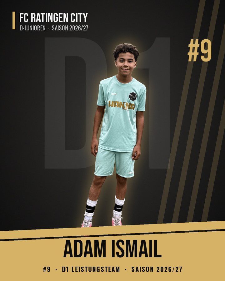 Adam Ismail, Rückennummer 9, D-Junioren I FC Ratingen City