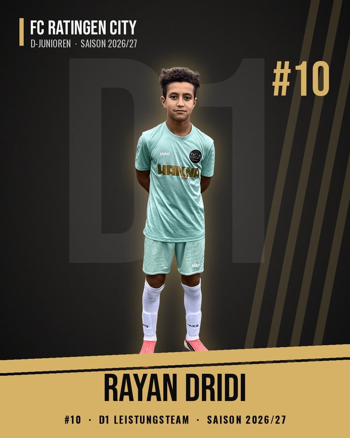 Rayan Dridi, Rückennummer 10, D-Junioren I FC Ratingen City