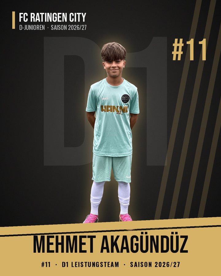 Mehmet Akagündüz, Rückennummer 11, D-Junioren I FC Ratingen City