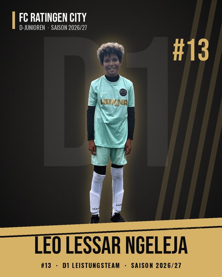 Leo Lessar Ngeleja, Rückennummer 13, D-Junioren I FC Ratingen City