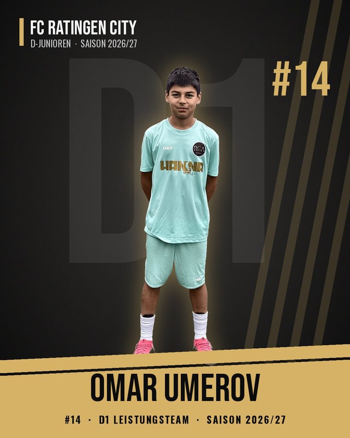 Omar Umerov, Rückennummer 14, D-Junioren I FC Ratingen City