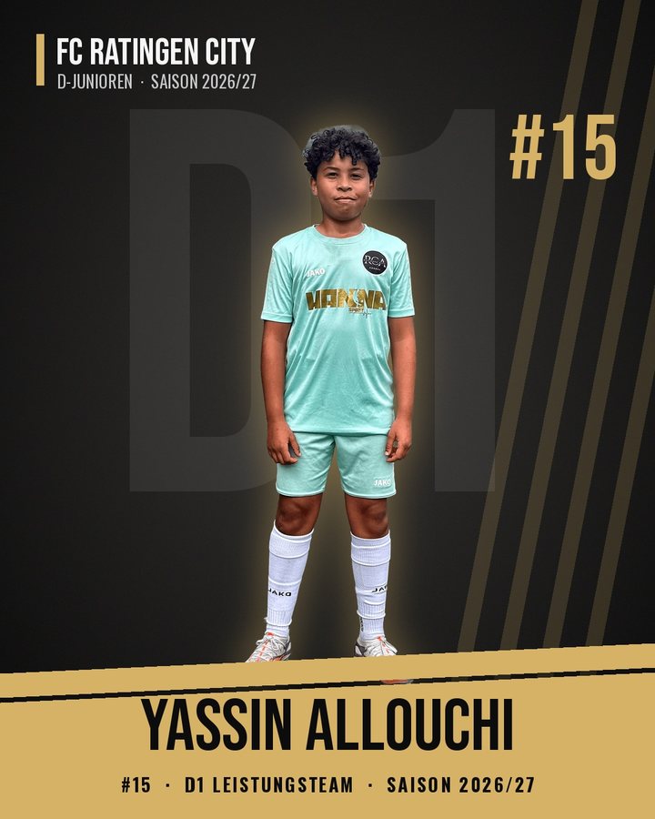 Yassin Allouchi, Rückennummer 15, D-Junioren I FC Ratingen City