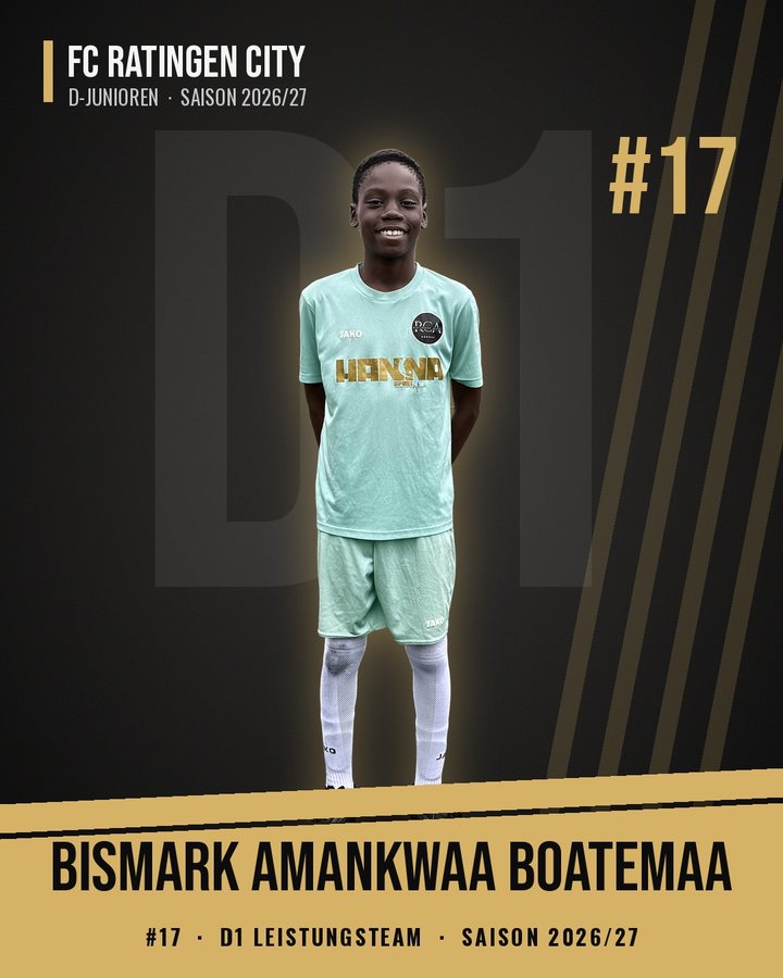 Bismark Amankwaa Boatemaa, Rückennummer 17, D-Junioren I FC Ratingen City